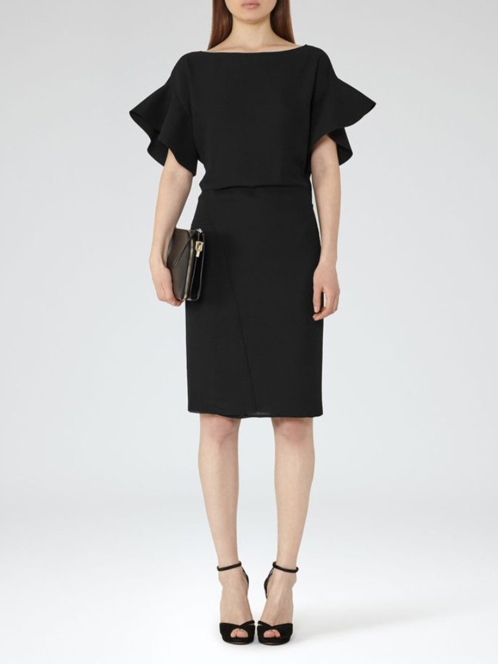 NWT REISS Manila Peplum Sleeve Dress - size 2